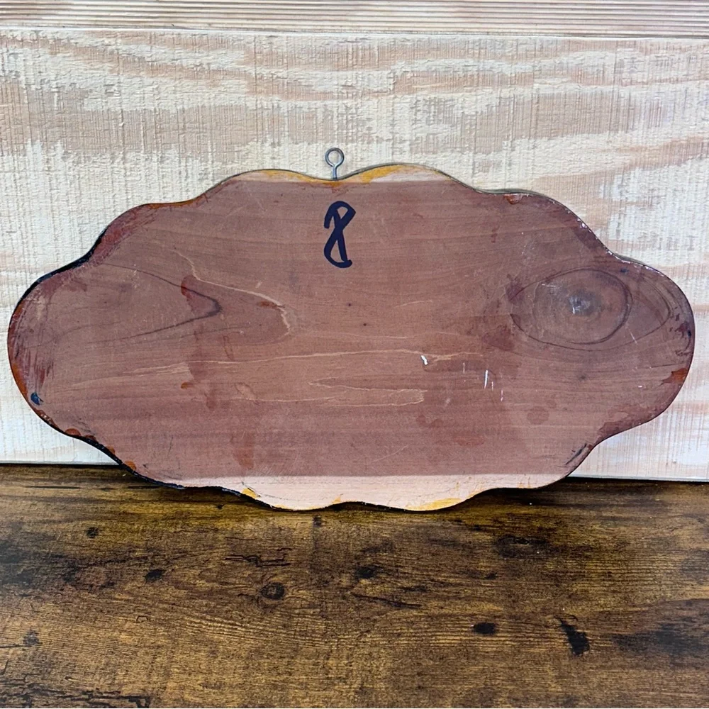 Vintage one of a kind handmade Rustic Wall Plaque - God Bless You folk art sign